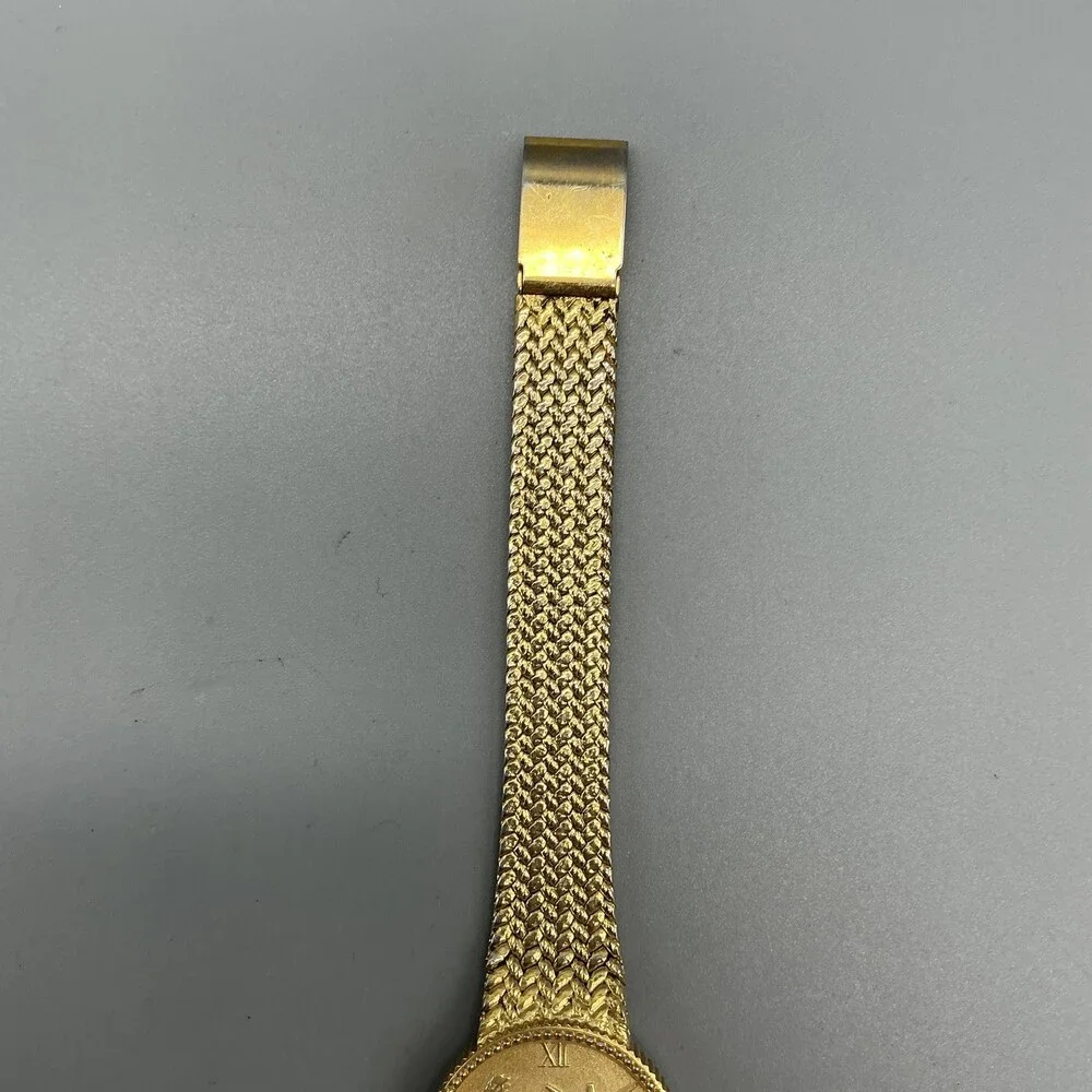 Vintage Statue Of Liberty Womens Watch 24mm Gold Tone Bracelet New Battery